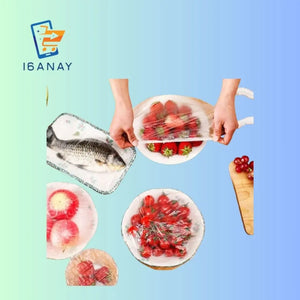 100 Piece Disposable Food Covers Plastic Shopper Bags - 16anay 