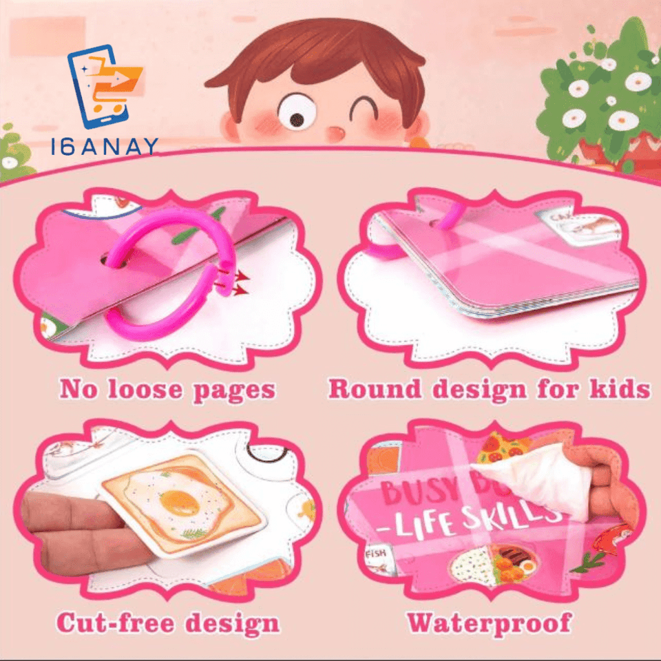 Toddler Activity Busy Book Life Skills - 16anay 