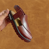 Classic Brown Peshawari Chappal for Boys – Premium Traditional Sandals