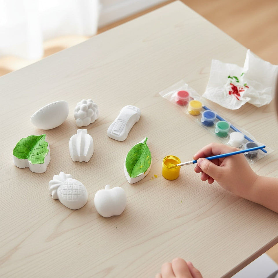 DIY Paint Your Own Figurines Kit –  Creative Craft Pieces with Paints & Brush | Educational Art Set for Kids