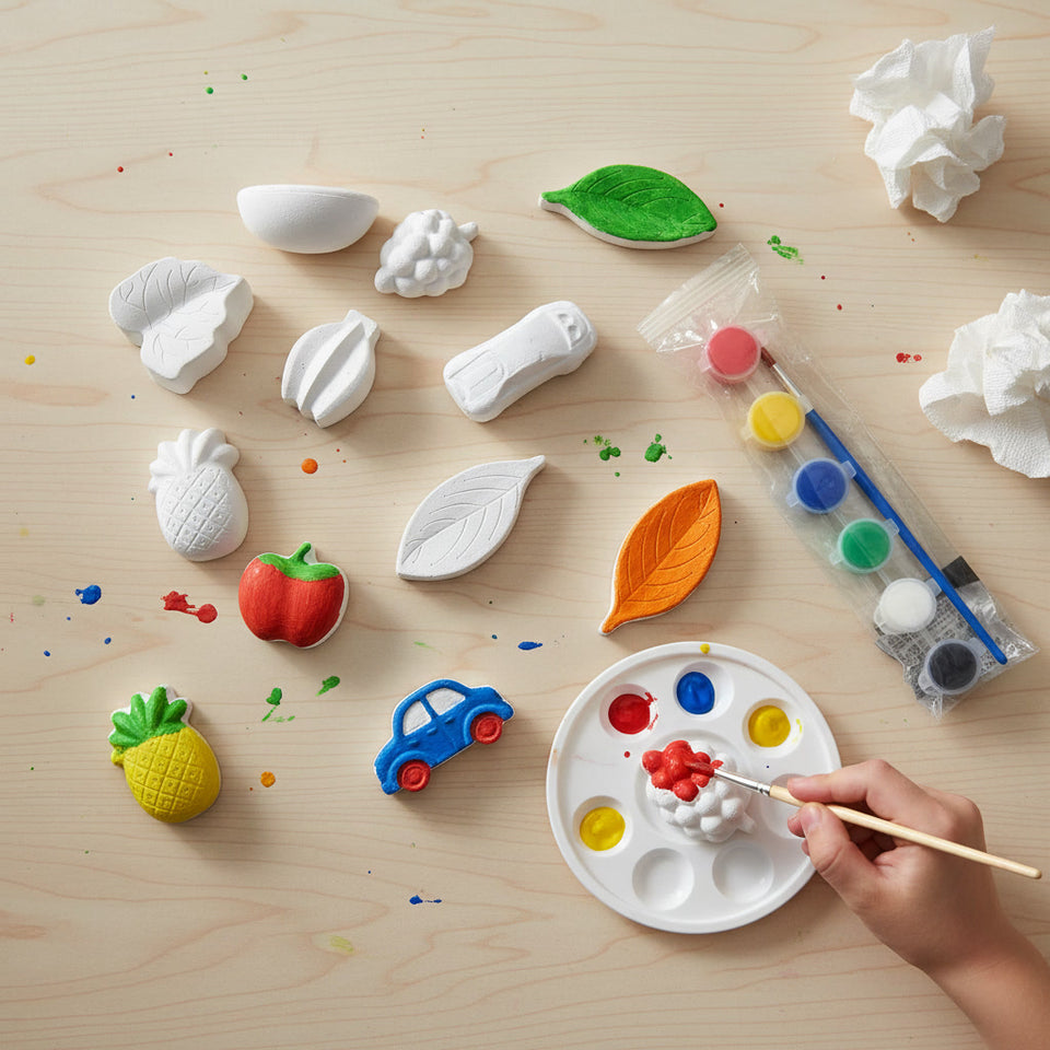 DIY Paint Your Own Figurines Kit –  Creative Craft Pieces with Paints & Brush | Educational Art Set for Kids
