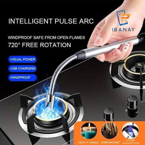 ARC Electric Lighter Windproof USB Rechargeable Long Twist Neck