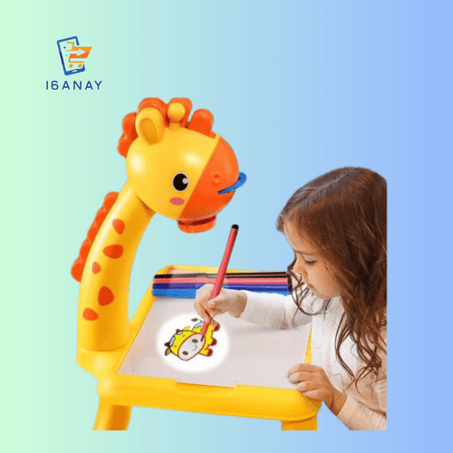 Giraffe Projection Painting Table with Music