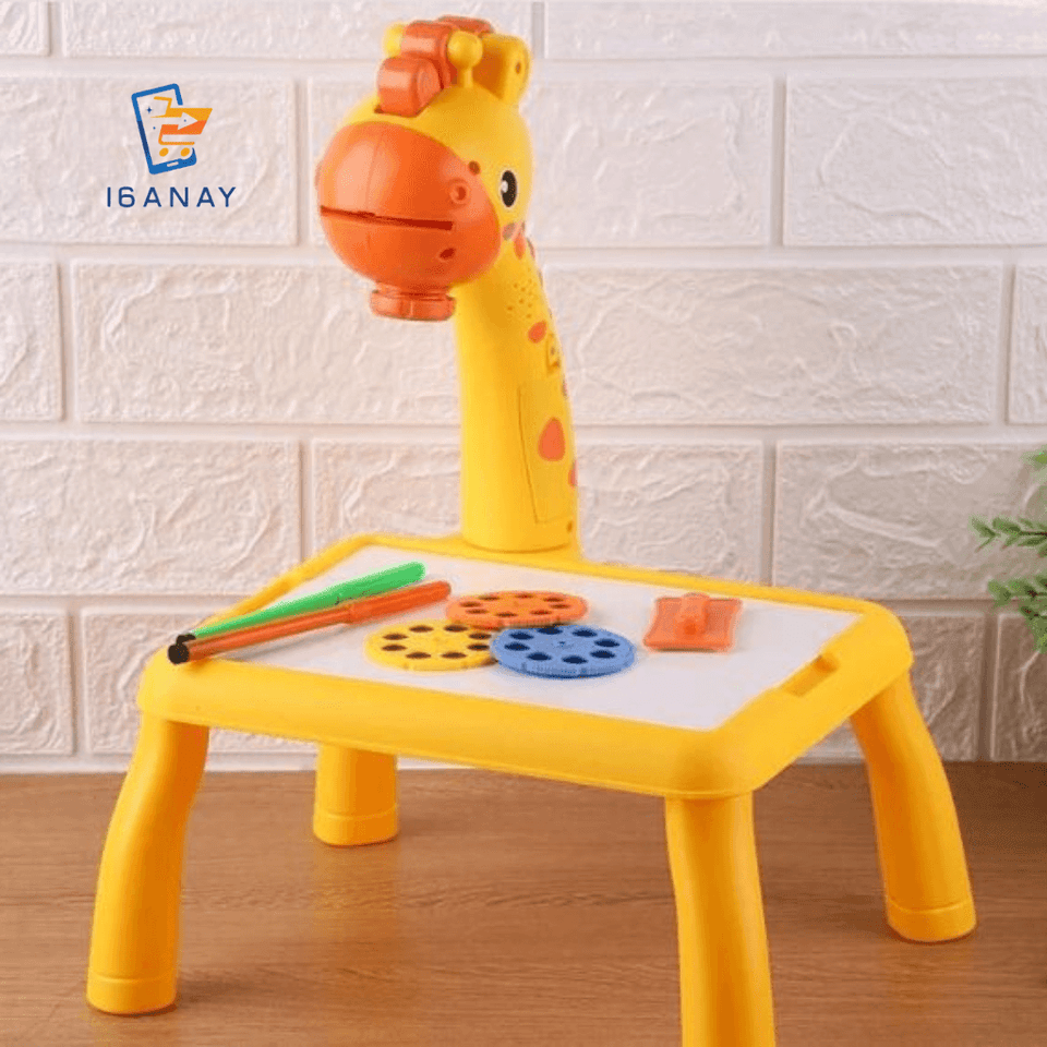 Giraffe Projection Painting Table with Music
