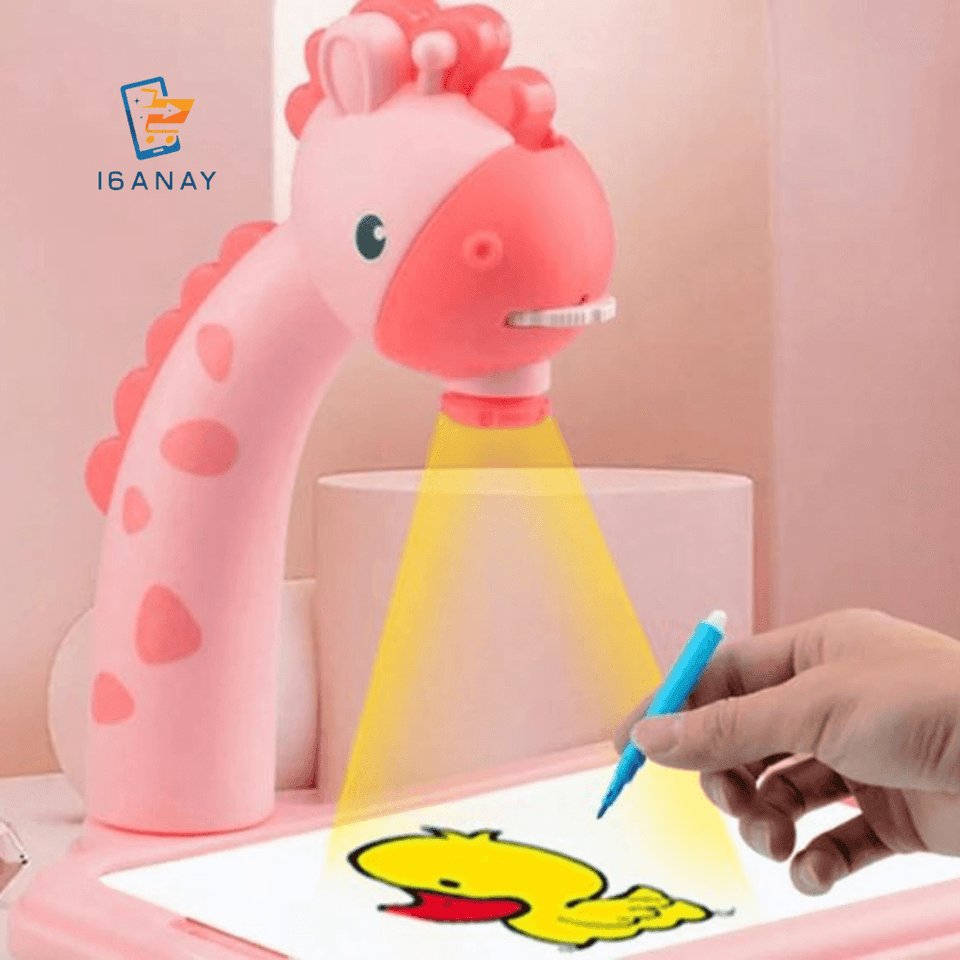 Giraffe Projection Painting Table with Music