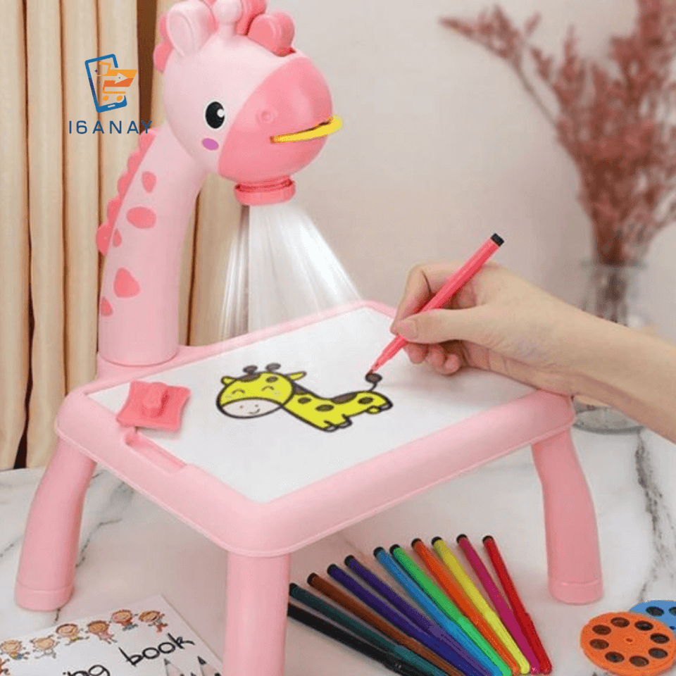 Giraffe Projection Painting Table with Music
