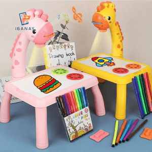 Giraffe Projection Painting Table with Music