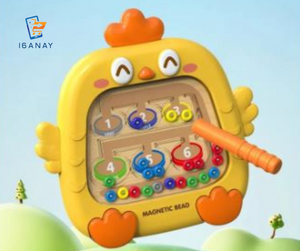 Magnetic Puzzle Game Board Pen Moving Beads