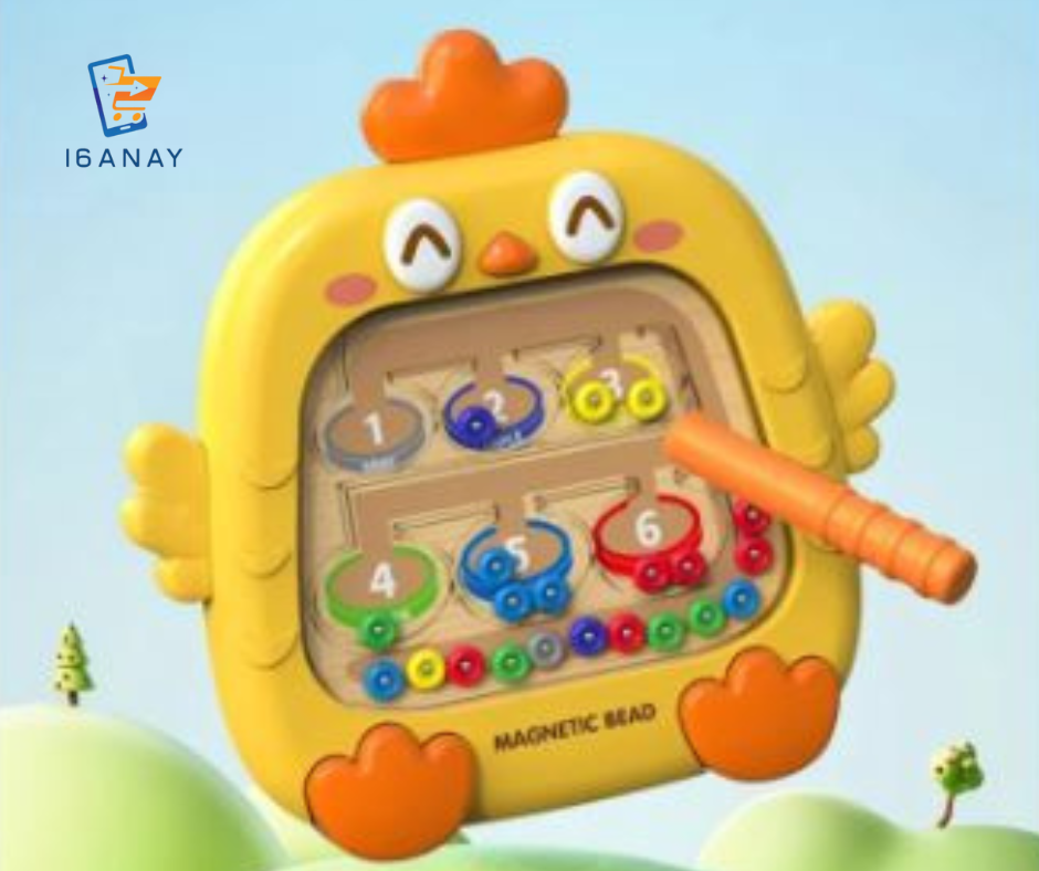 Magnetic Puzzle Game Board Pen Moving Beads