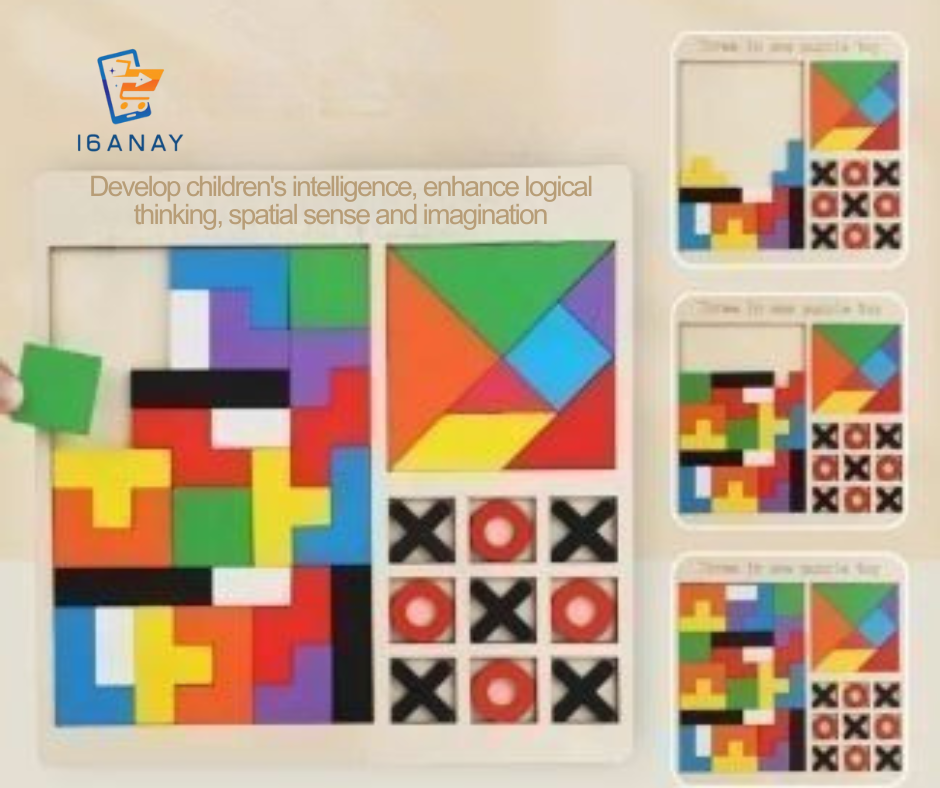 3 in 1 Wooden Puzzle For Kids