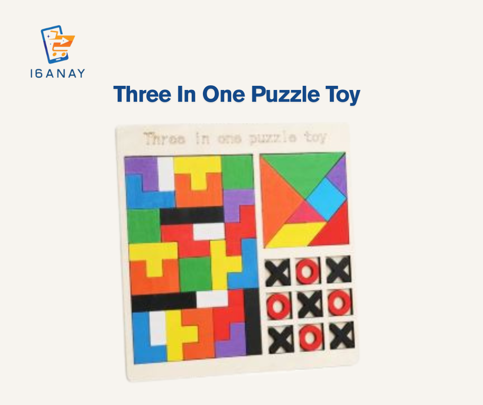 3 in 1 Wooden Puzzle For Kids
